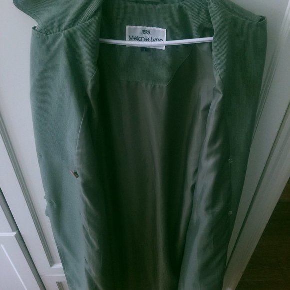 Green Gingham Trench Coat - Picture 9 of 11